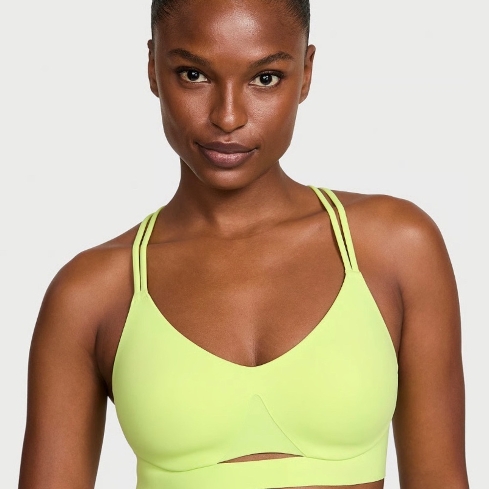 Victoria's Secret Double-Strap Seamless Sports Bra - Lime S